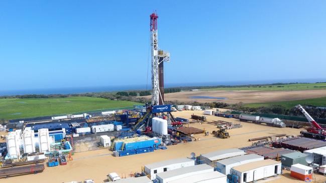 Beach Energy's exploration well Enterprise 1 in the Victorian Otway Basin. Picture: Beach Energy.