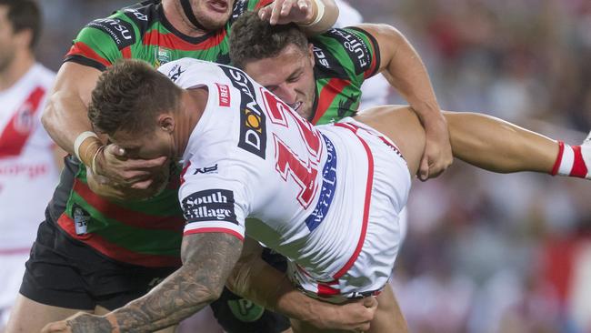 Tariq Sims’ injury was just another blow for the Dragons. (AAP Image/Craig Golding)