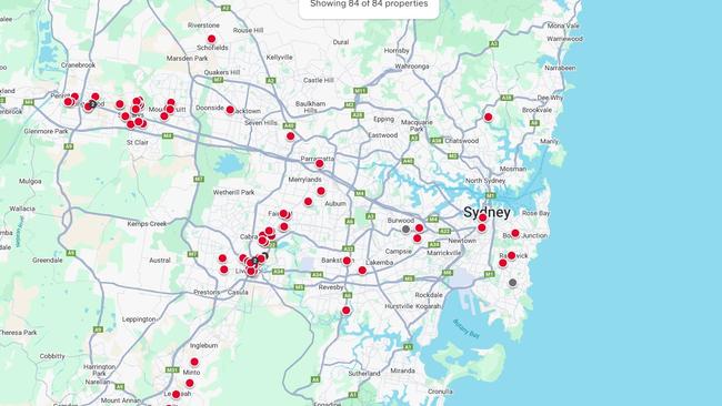 Increase the search to $400 and you get a handful of options anywhere near the CBD. Keep in mind most in the east are single rooms for rent and not an entire property.