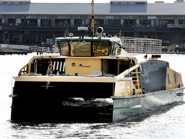 DAILY TELEGRAPH, 16th OCTOBER 2022. The Cheryl Salisbury ferry pictured leaving Barangaroo Wharf and heading towards Parramatta.Picture by Damian Shaw