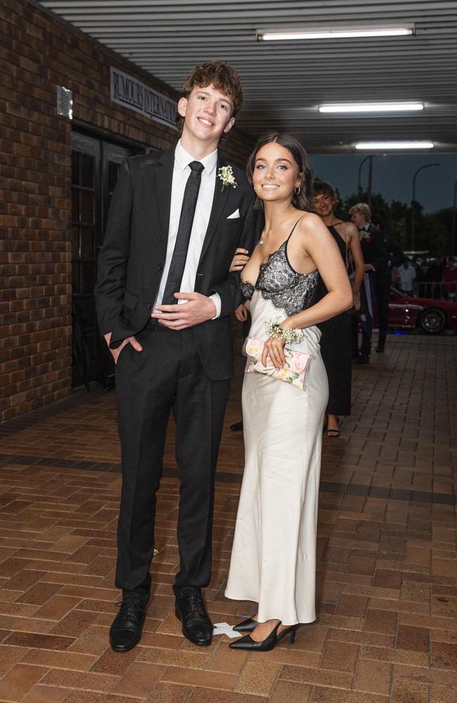 Steven Crocker and partner Grace Cornford at Toowoomba Grammar School formal at Rumours International, Wednesday, November 13, 2024. Picture: Kevin Farmer