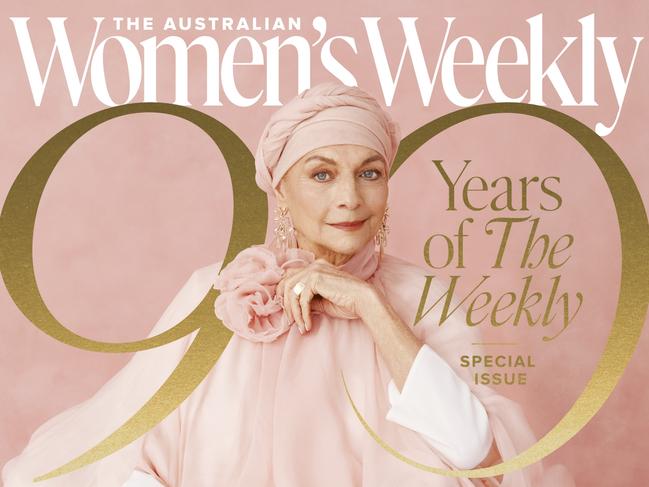 Fashion legend Maggie Tabberer on the 90th cover of Australian Women's Weekly at 86. Photo: Supplied / Australian Women's Weekly