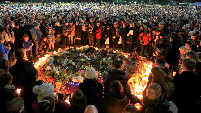 The Reclaim Princes Park vigil for murdered comedian Eurydice Dixon. Picture: Mark Stewart