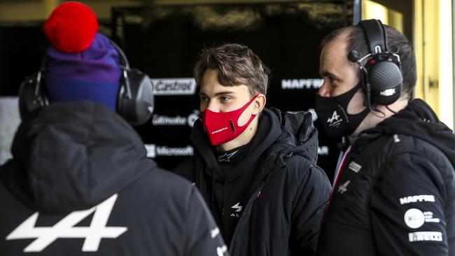 Piastri during his test with Alpine F1 team at Silverstone this week. Picture: Supplied.