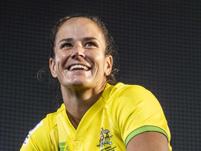 SOUTHERN COURIER. Rugby 7's star and 2018 Commonwealth Games medalist Shannon Parry will represent Australia at the 2020 Summer Olympics in Tokyo. Shannon photographed today 17th of January 2020 at Rubgy Australia HQ.  (AAP/Image Matthew Vasilescu)