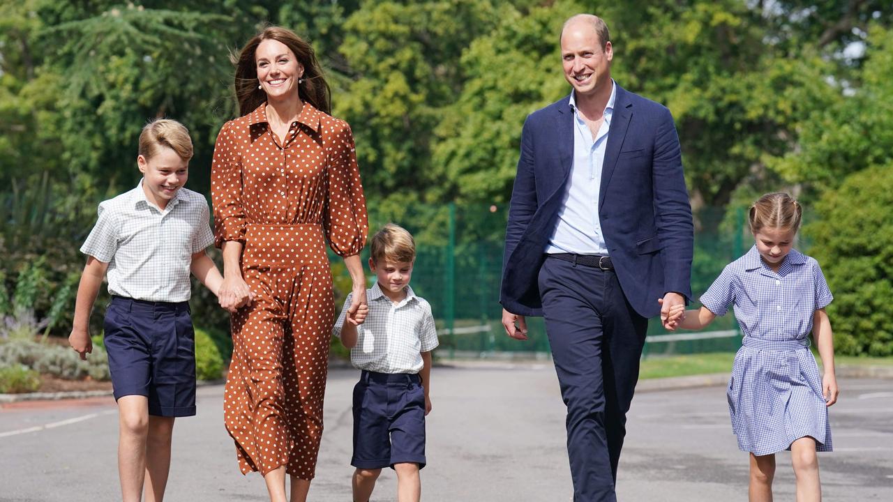 The couple share the school run. Picture: Jonathan Brady/Pool/AFP