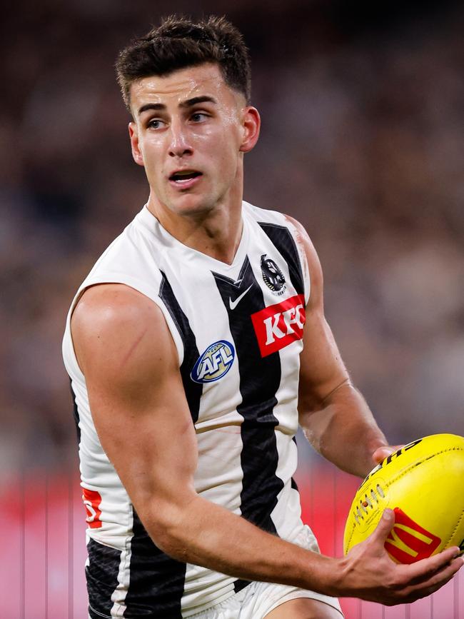 Eyebrows were raised that Nick Daicos was named on a wing. Picture: Dylan Burns/AFL Photos via Getty Images