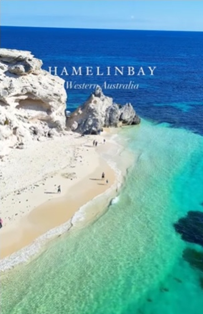 They have likened the hotspot to the crystal clear waters and white rocky cliffs of the Greek islands. Picture: Instagram/_thetravelherk