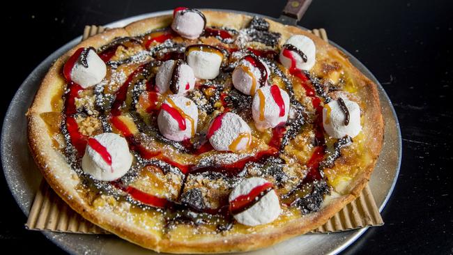 Creative Pizza also do dessert pizzas, this is the Rocky Road. Picture: Jerad Williams