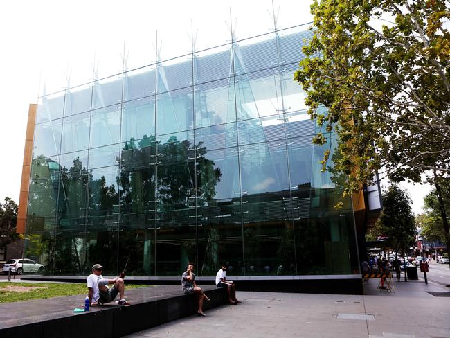 The glass facade of the Surry Hills Library and Community Centre is said to be deteriorating and posing a safety risk to the public.