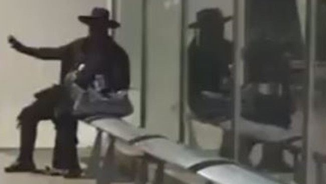 A man dressed as Zorro found himself at the centre of an unfortunate situation at LAX Airport. Picture: Twitter