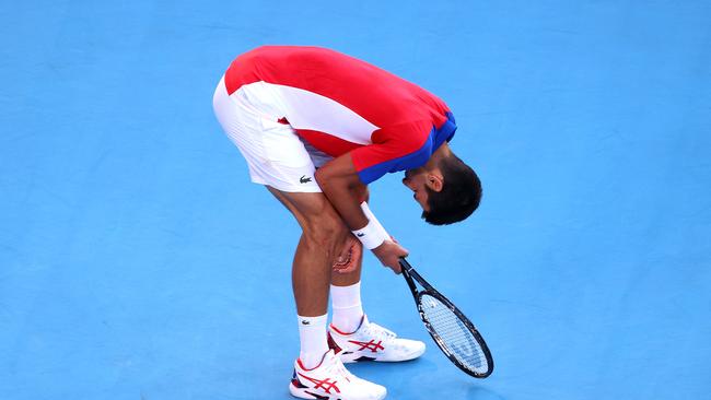 Novak Djokovic ran out of answers against Pablo Carreno Busta. (Photo by Abbie Parr/Getty Images)