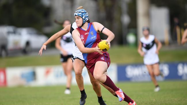 UQ Red Lions QAFLW player Jessi Henning in action. Picture: Highflyer Images.