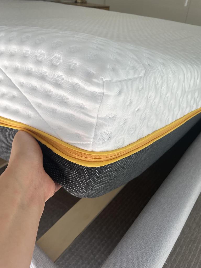 The Emma Zero Gravity Mattress was thinner than I expected, standing at 25cm high. Picture: news.com.au/Melody Teh