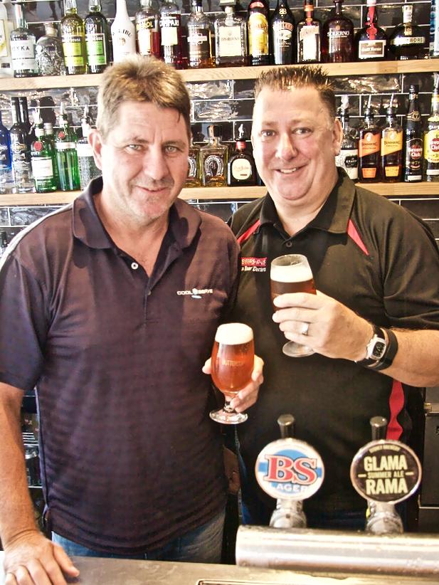 Brookvale Brewery’s Andrew Baldwin and Troy Simpson at Buttercup in Dee Why