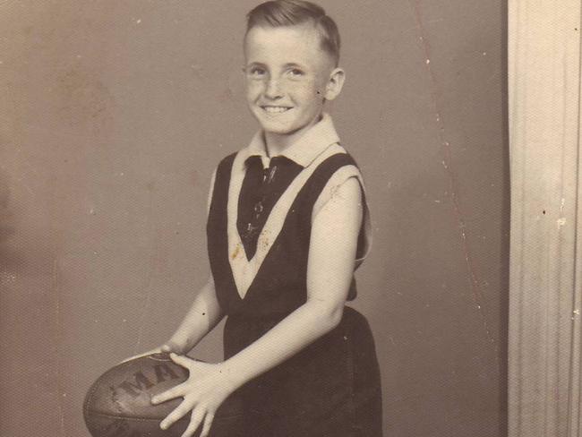 McAvaney as a budding footballer aged 8. Picture: Supplied