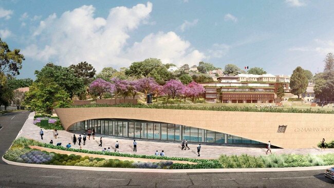 An artist impression of the underground aquatic centre to be built as part of Cranbrook’s $125m school redevelopment project.
