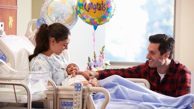 Generic photo to illustrate health insurance  ..  young family pictured in a hospital room.   Picture: iStock