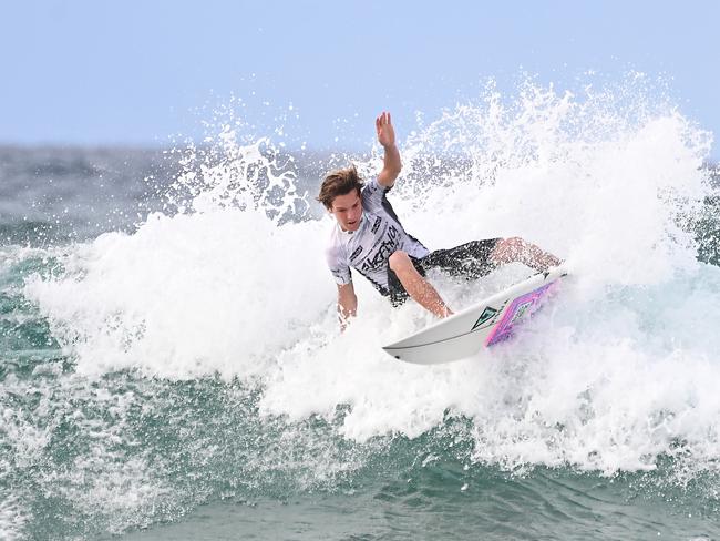 The finals of the boys individual events at the Australian Interschools Surfing Championships Friday May 24, 2024. Picture, John Gass
