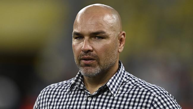 TOWNSVILLE, AUSTRALIA - APRIL 07: Cowboys coach Todd Payten looks on during the round five NRL match between North Queensland Cowboys and Gold Coast Titans at Qld Country Bank Stadium, on April 07, 2024, in Townsville, Australia. (Photo by Ian Hitchcock/Getty Images)