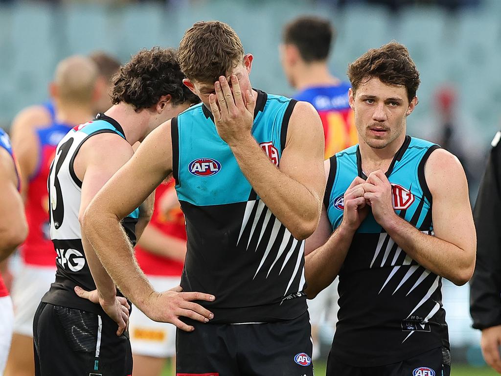 Port Adelaide were smashed by Brisbane. Picture: Getty Images