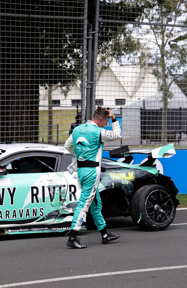 It was a rough, early finish for James Courtney. Picture: Getty Images