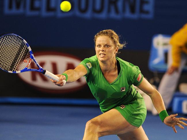 Kim Clijsters on her way to winning the 2011 Australian Open final.