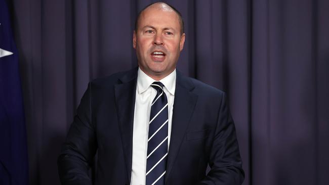 Treasurer Josh Frydenberg delivers the budget update on Thursday. Picture: NCA NewsWire / Gary Ramage