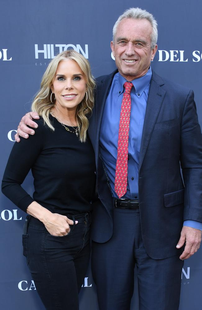 Cheryl Hines with her husband Robert F. Kennedy, Jr. at the Barron &amp; Tessa Hilton Host GODDESS Art Show on April 28, 2022 in Bel Air, California. Picture: Getty Images