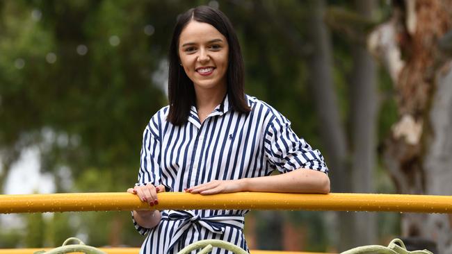 Olivia Savvas, 25, is the new Labor MP for Newland. Picture: Naomi Jellicoe