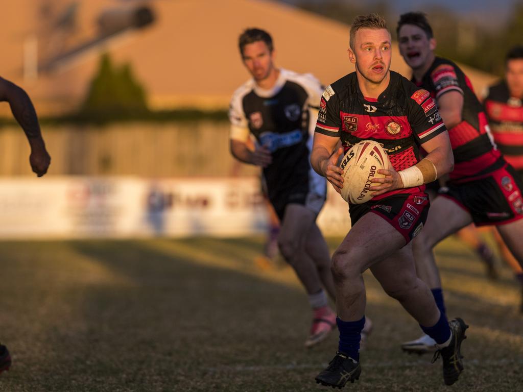 Nathan Bowering for Valleys against Oakey in TRL A grade round 10 rugby league at Herb Steinohrt Oval, Sunday, June 20, 2021. Picture: Kevin Farmer