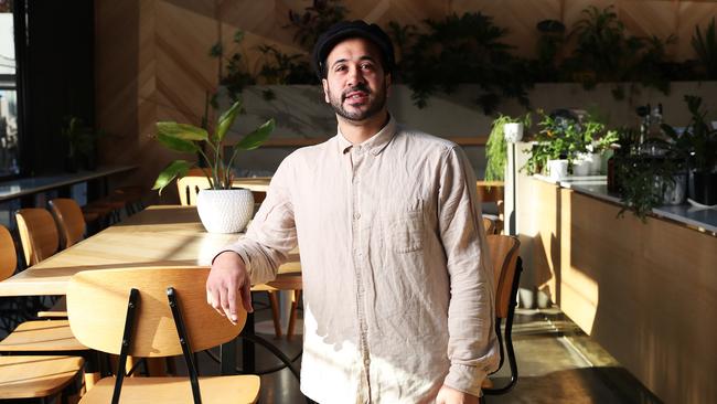 SUN TAS.  Con Vailas owner of restaurant/cafe Born in Brunswick in North Hobart is going to stick to his current takeaway plan regardless of restrictions on cafes and restaurants being eased this week.  Picture: NIKKI DAVIS-JONES