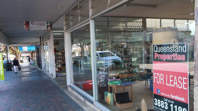 For lease signs along The Walk Arcade at Redcliffe. PHOTO: AAP/ Sarah Marshall