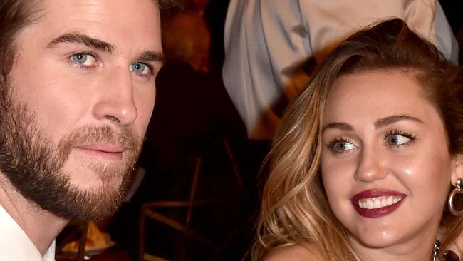 CULVER CITY, CALIFORNIA - JANUARY 26: Liam Hemsworth and Miley Cyrus attend the 16th annual G'Day USA Los Angeles Gala at 3LABS on January 26, 2019 in Culver City, California.   Alberto E. Rodriguez/Getty Images/AFP == FOR NEWSPAPERS, INTERNET, TELCOS & TELEVISION USE ONLY ==