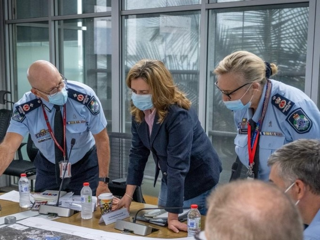 Premier Annastacia Palaszczuk Premier at the State Disaster Coordination Centre.