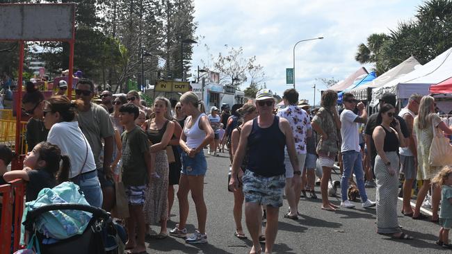 A huge crowd gathered at the Mooloolaba Foreshore Festival. Picture: Tegan Annett