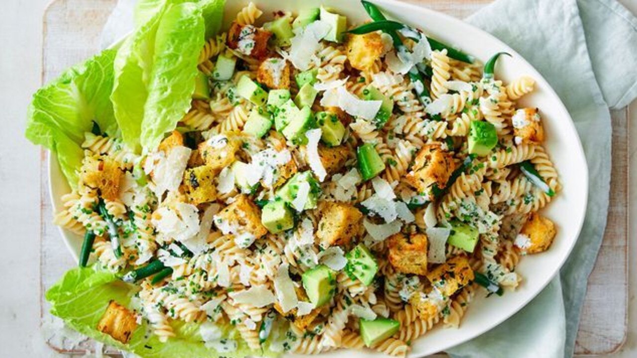 Garlic bread belongs everywhere, even in salad.