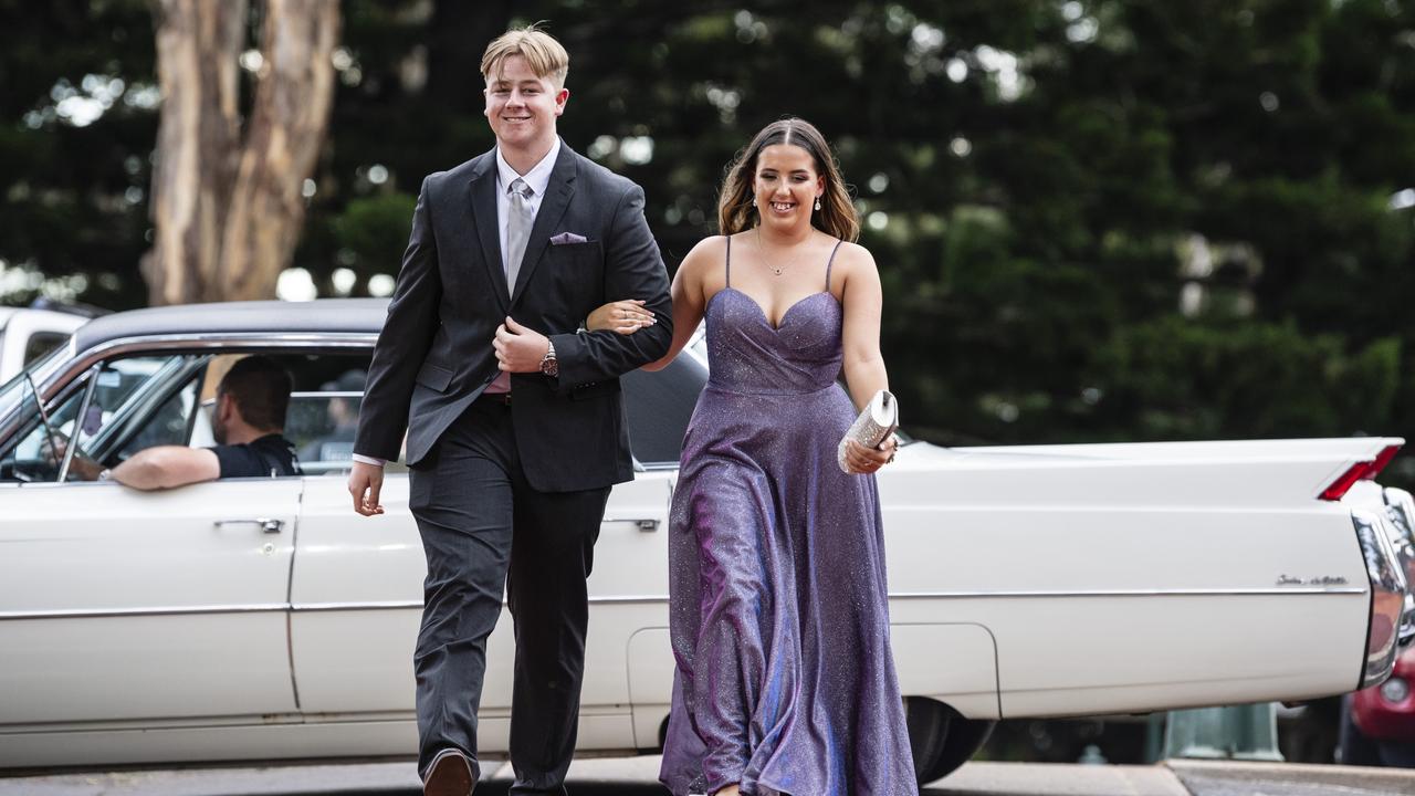 Roman Findlay and partner Zahnee Walters at St Mary's College formal at Picnic Point, Friday, March 24, 2023. Picture: Kevin Farmer