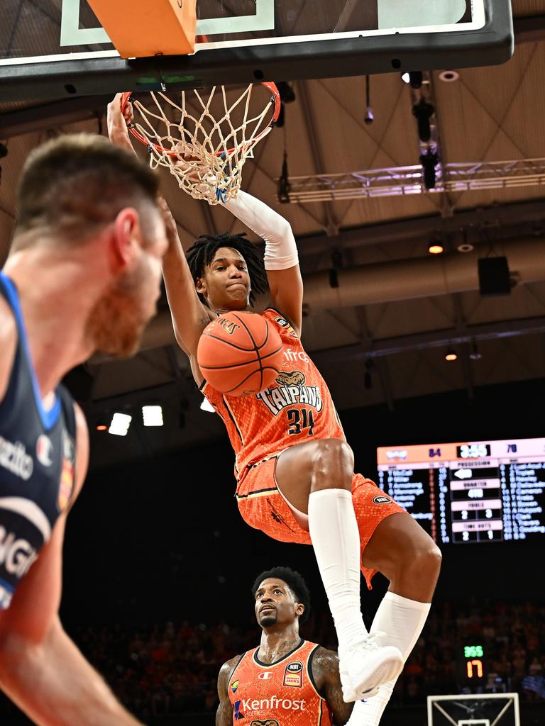 Bobi Klintman after sinking two points in Cairns on Sunday night. Picture: Emily Barker/Getty Images.