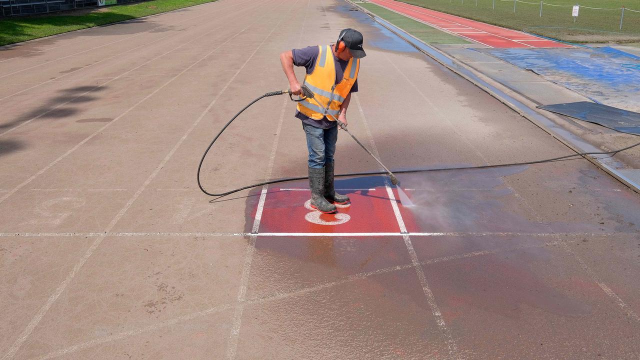 Landy Field flooded extensively in October 2022, resulting in significant clean-up works. Picture: Mark Wilson.