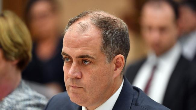 ABC Managing Director David Anderson appears at a Senate estimates hearing at Parliament House in Canberra, Tuesday March 3, 2020. (AAP Image/Mick Tsikas) NO ARCHIVING