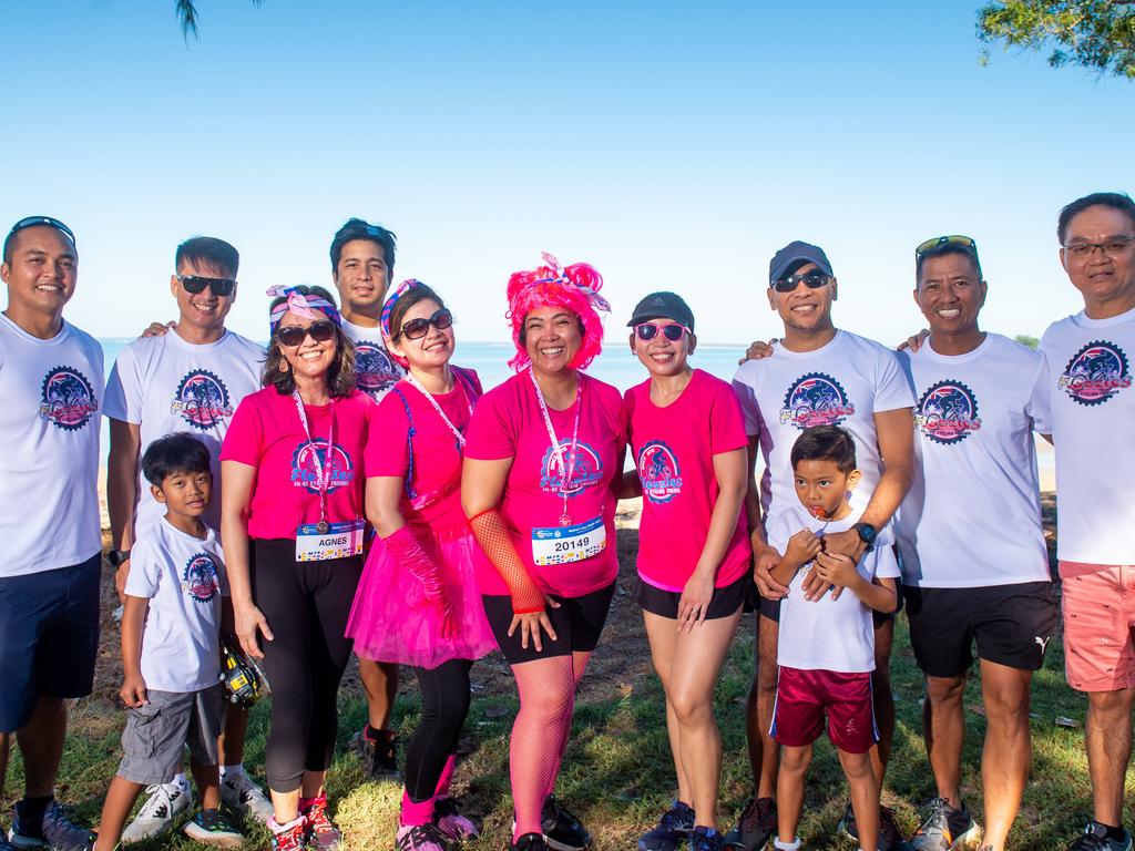 The annual Mother's Day Classic supporting breast cancer research was held along the East Point foreshore in 2021. The Flozzies - the Fil-Oz Cycling Friends group gathered for the run. Picture: Che Chorley