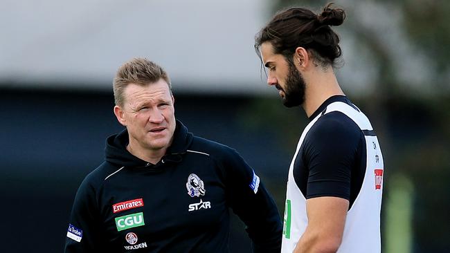 collingwood training Nathan Buckley & Brodie Grundy  Picture:Wayne Ludbey