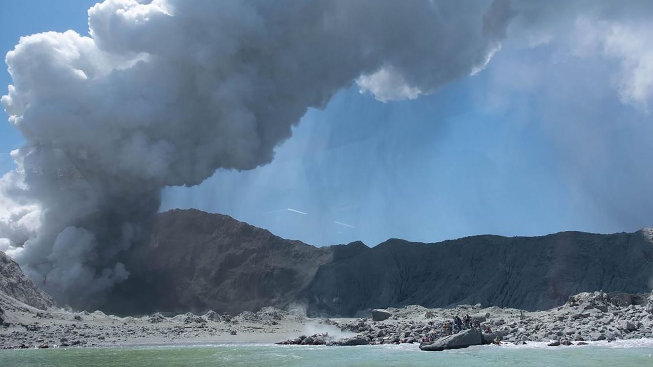 Michael Schade, who visited the island, shows spewing steam and ash minutes following an eruption Picture: Michael Schade