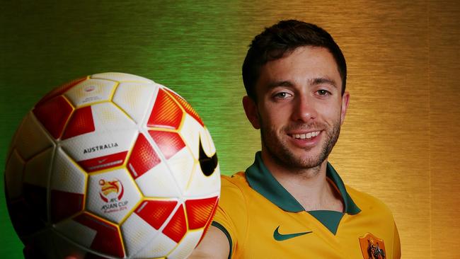 Socceroos Tommy Oar during at media session at the team hotel in Melbourne.