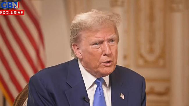 Nigel Farage interview with Donald Trump, Tuesday 19th March. Picture: GB News.