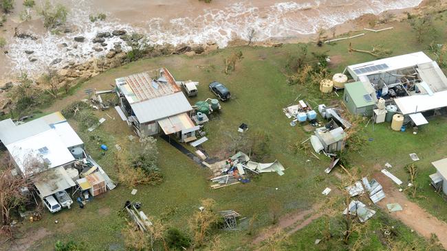 Aerial pictures from Brandon to just past Bowen on the coastline post cyclone Debbie. These are all south of Bowen.