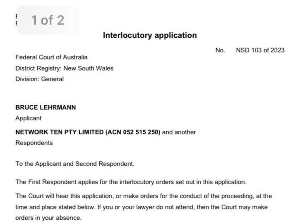 The hearing is set for Tuesday. Picture: Federal Court of Australia