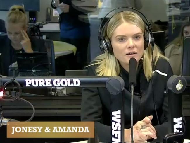 Erin Molan pictured on WSFM.