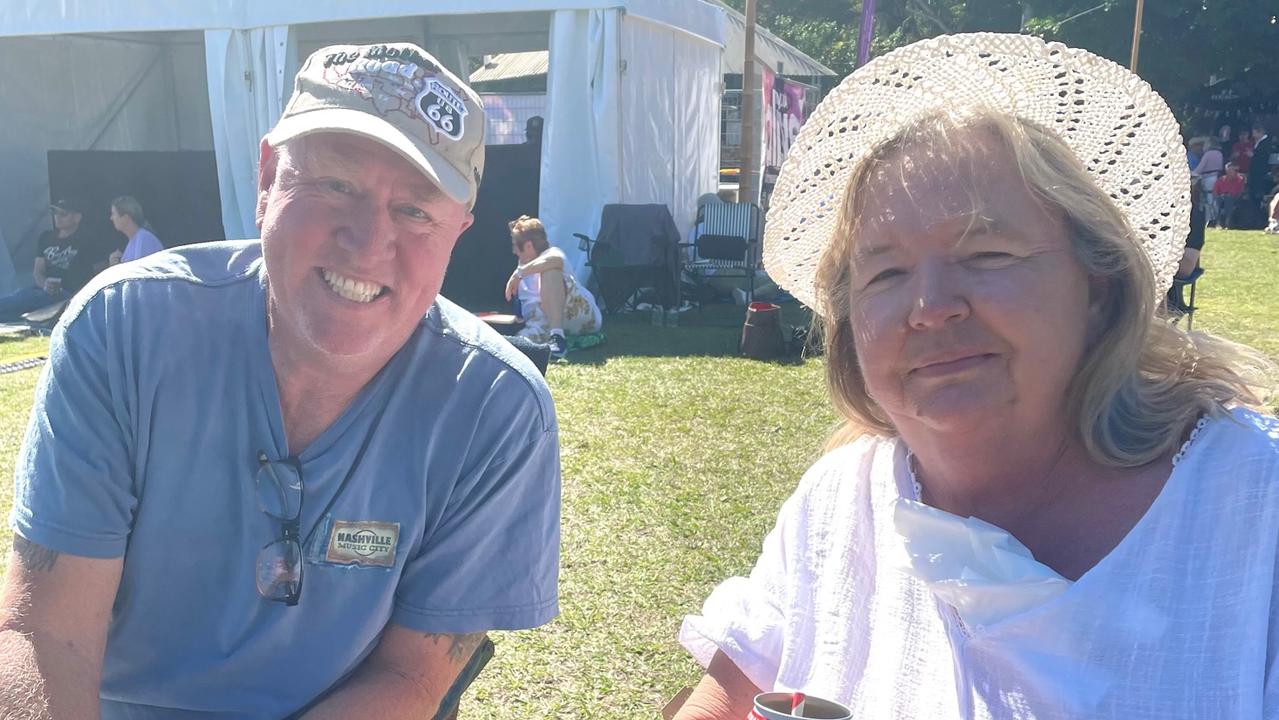 Brock and Julie Marks at the Noosa Alive festival on Sunday July 30, 2023.